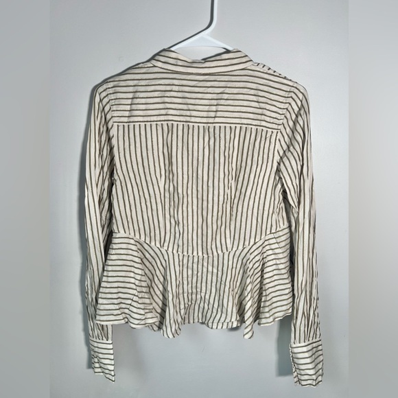 NWT Free People Making Memories Button Down Shirt Gold & Cream Size XS Holiday - Picture 2 of 12